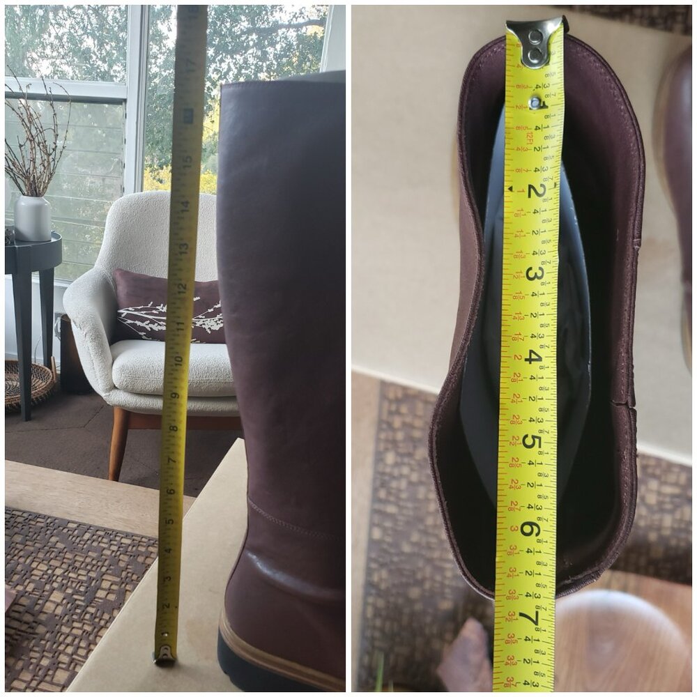 Anthropologie | Leather Knee High Boots | Leiner Stompy | Brown | Size 41 | NWT - Picture 3 of 5
